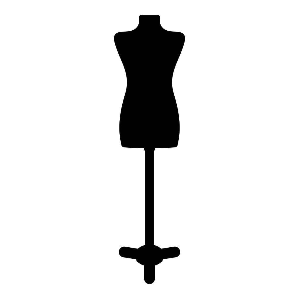black clothes mannequin vector