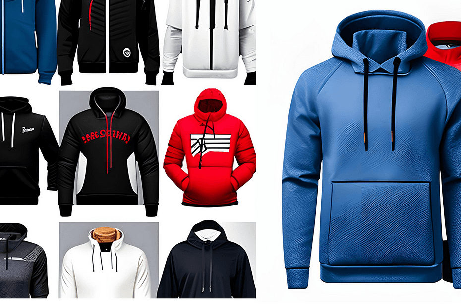 Collage of different types of hoodies