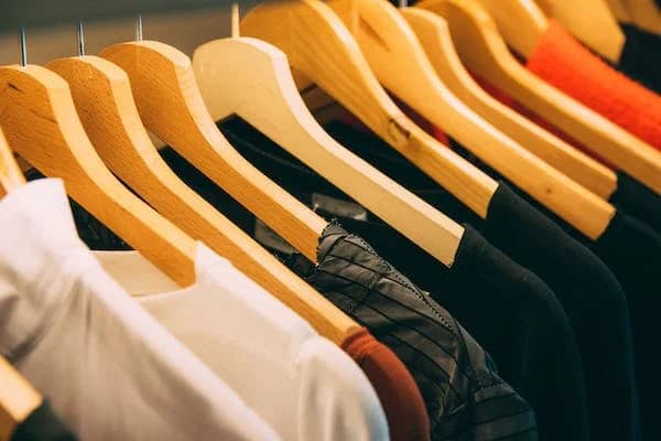 T-shirts hanging in hanger